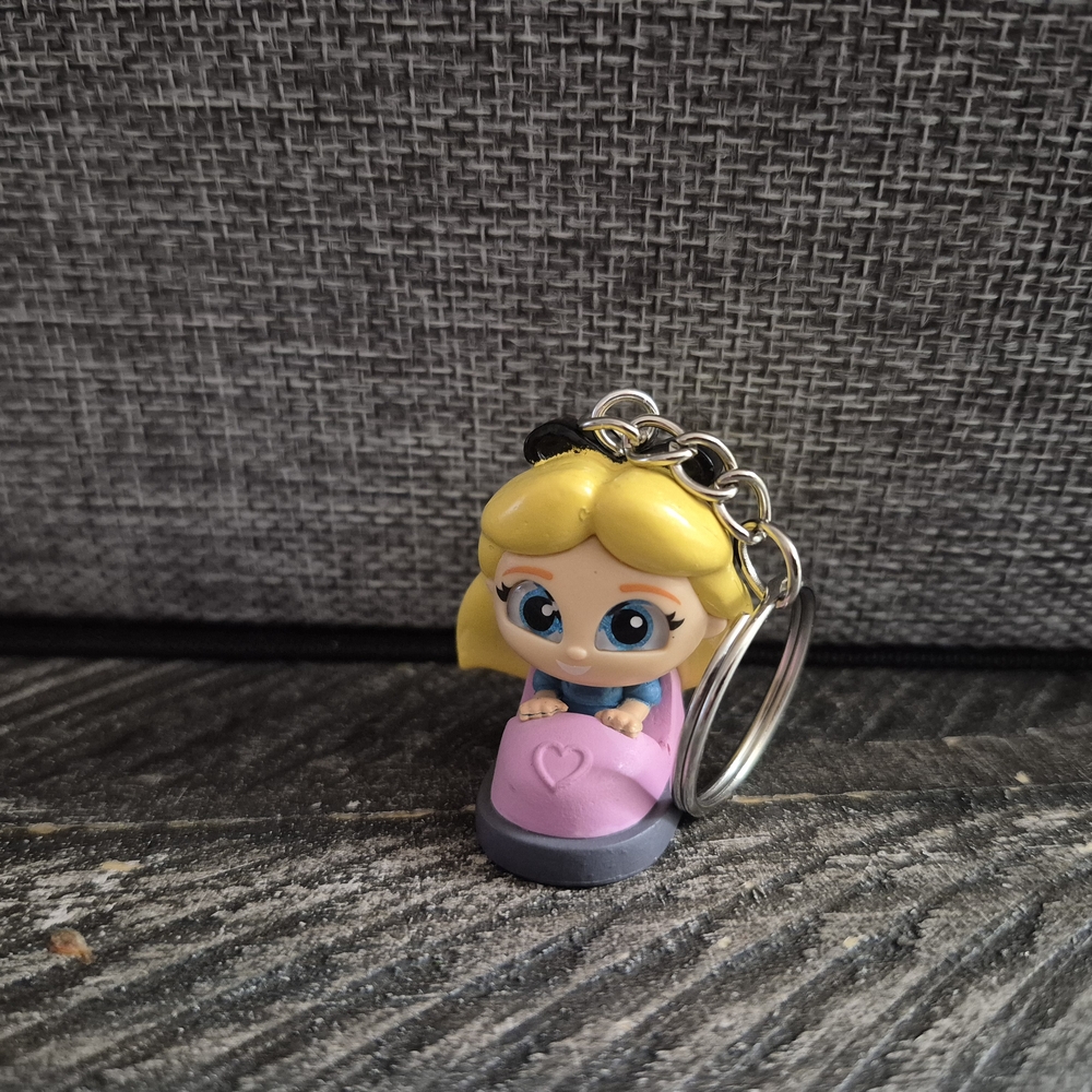 Cute Blonde Girl Keychain